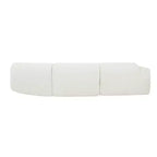 Sofá seccional curvo moderno de 140 pulgadas con chaise longue, conjunto de 3 piezas para la sala de estar