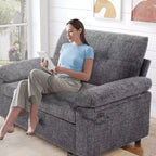 Sofá cama convertible 3 en 1 Dyonery, sofá cama extraíble con respaldo ajustable