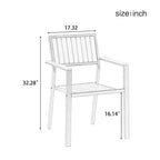 7-teiliges ausziehbares Esszimmer-Set mit ausziehbarem Tisch und 6 Armlehnstühlen