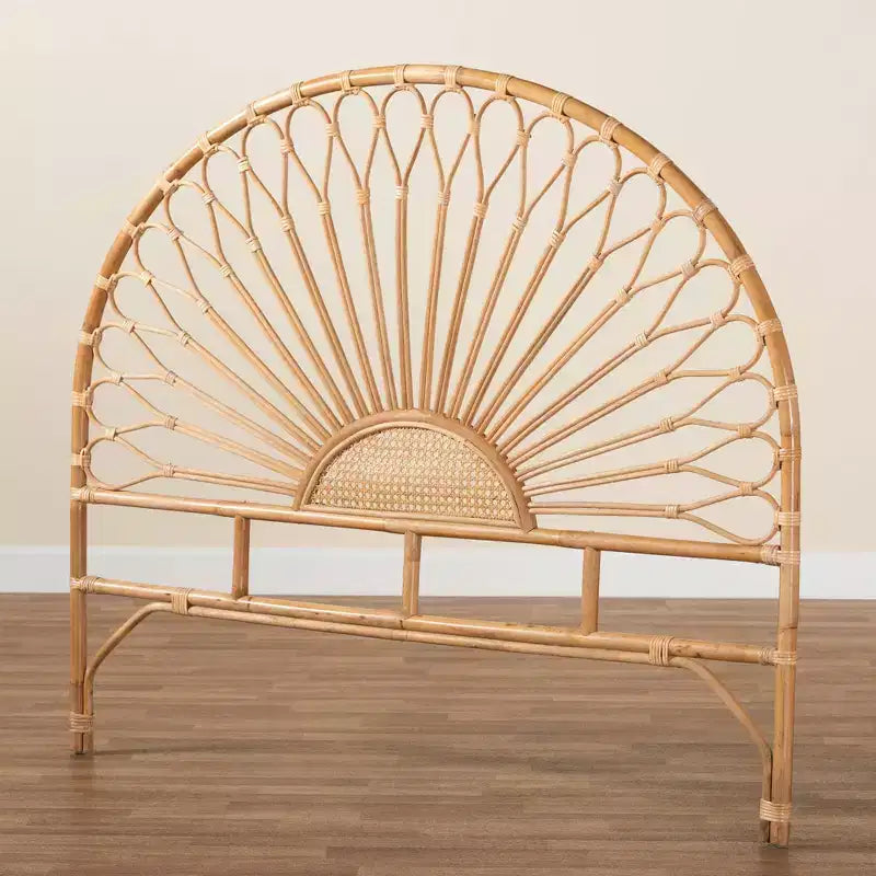 Testiera del letto in rattan naturale, marrone
