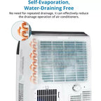 Draagbare airconditioner van 14.000 BTU, 3-in-1-airconditioning voor ruimtes tot 750 vierkante voet met luchtontvochtiger