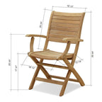 Juego de comedor extensible para patio de 13 piezas Amazonia Teak Sessa - 13 piezas