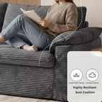 Dwuosobowa sofa Dyonery 86 Cloud, głębokie siedzisko, szerokie podłokietniki z poduszkami, solidna rama, przewiewna ergonomiczna konstrukcja