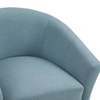 2er-Set moderne Leinen-Sessel im Fassdesign, Clubsessel