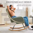 Mecedora para bebé, sillón balancín deslizante para lactancia para la sala de estar, cómodos sillones decorativos para dormitorio, sillones de interior tapizados en felpa tipo teddy