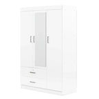 Spiegelschrank mit 3 Türen, Einlegeböden und 2 Schubladen