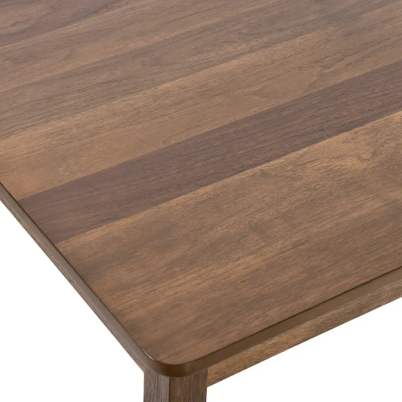 5-teiliges Esszimmerset aus Massivholz, 47L (1 Tisch + 4 Stühle mit Sprossenlehne)