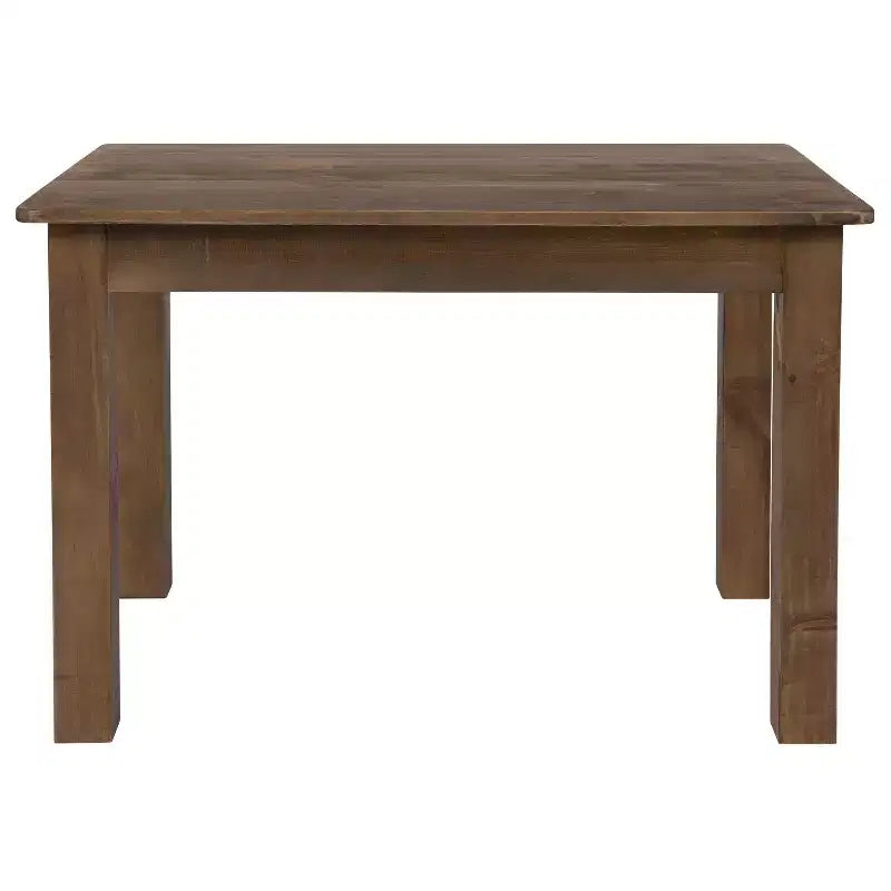 Mesa de comedor rústica Flash Furniture de pino macizo, rectangular, de 46 x 30