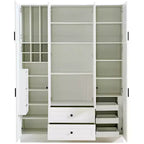 Dispensa da cucina indipendente Whisen alta 71', grande mobile contenitore per sala da pranzo con credenza e buffet a 6 ante, ripiani regolabili