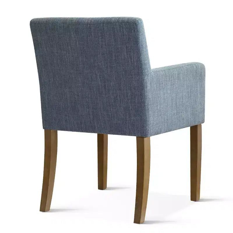 6er-Set gepolsterte Esszimmerstühle mit Armlehnen, moderne Leinen-Sessel mit Holzbeinen, Akzentstühle für Esszimmer und Wohnzimmer – Panipeachy