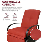 Verstellbarer Relaxsessel für die Terrasse, Lounge-Sofa mit Kissen - 38 (T) x 26.5 (B) x 38.5 (H) ZOLL