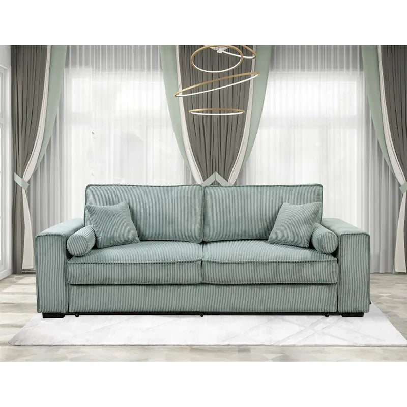 Sofá cama grande Roomfitters con almacenamiento, sofá moderno de 3 plazas, sofá con respaldo tapizado para espacios pequeños