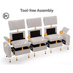 Modulares Cord-Sofaelement von Dyonery mit abnehmbaren, waschbaren Bezügen