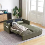 Divano letto in velluto a coste convertibile 3-in-1 da 64,5 con letto estraibile