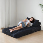8 Cord-Sofa zum Zusammenklappen, Schlafsofa, Einzel