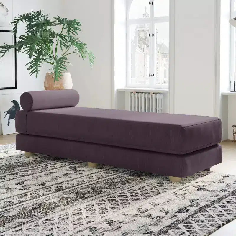 Lehátko / rozkládací lůžko velikosti Queen - mikrovelvet