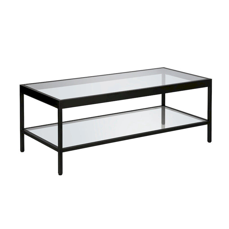 Mesa de centro Alexis de metal y vidrio