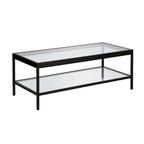 Mesa de centro Alexis de metal y vidrio