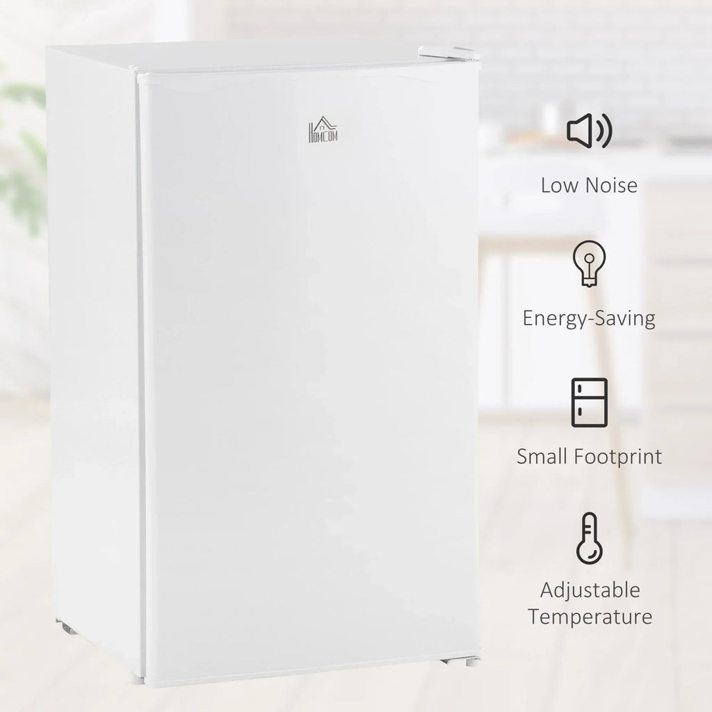 Mini-koelkast van 3,2 kubieke voet met vriezer, compacte koelkast met één deur en instelbare thermostaat voor de slaapkamer