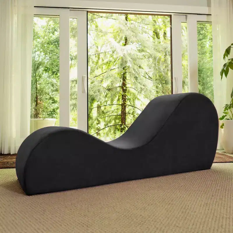Avana elegante chaise longue voor yoga - Gemaakt in de VS - Ideaal voor stretchen, ontspanning, sporten en meer, 60D x 18W x 26H inch, lichtgrijs