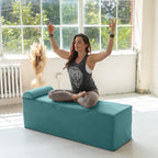Chaise longue convertibile Avana Kami / poltrona per yoga e massaggi - pouf 2-in-1 con poltrona lounge da yoga ripiegabile estraibile nascosta, microvelluto - N/A