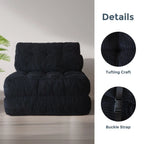 8 Cord-Sofa zum Zusammenklappen, Schlafsofa, Einzel
