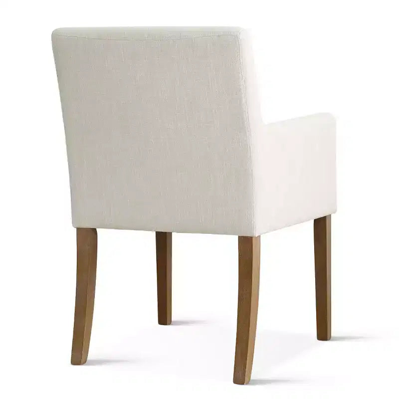 6er-Set gepolsterte Esszimmerstühle mit Armlehnen, moderne Leinen-Sessel mit Holzbeinen, Akzentstühle für Esszimmer und Wohnzimmer – Panipeachy