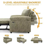 Sofá cama convertible 3 en 1 Dyonery, sofá cama extraíble con respaldo ajustable
