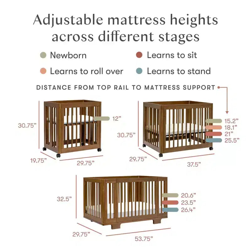 Lettino trasformabile Babyletto Yuzu 8-in-1 con kit di trasformazione per tutte le fasi