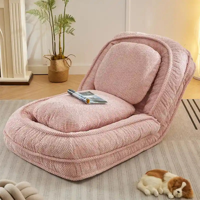 Fauteuil-canapé relax, 5 positions réglables, s’assoit, dort, se plie, idéal pour la chambre ou le salon