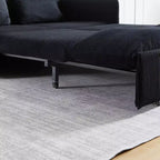 Divano letto in velluto a coste convertibile 3-in-1 da 64,5 con letto estraibile