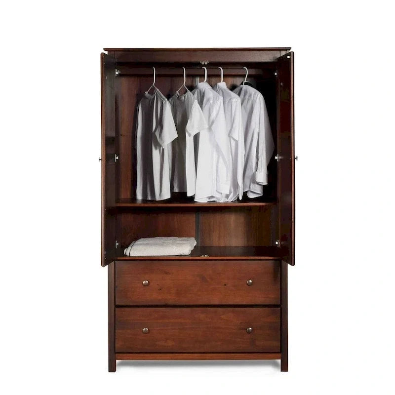 Armario de madera maciza de 2 puertas - 41x72x22