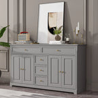 59,1-inch wit buffetdressoir, modern uit het midden van de eeuw, eigentijds, gelakt