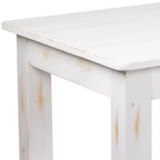 Mesa de comedor rústica Flash Furniture de pino macizo, rectangular, de 46 x 30