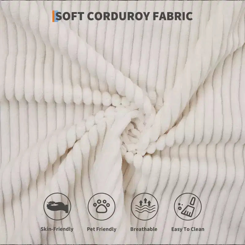 Sofá cama convertible 4 en 1, colchón de suelo plegable de pana sin armazón de 79 pulgadas con almohada, sofá biplaza sin montaje para apartamentos pequeños