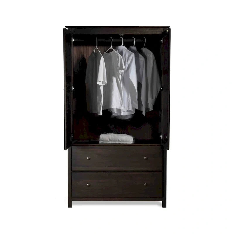 Armario de madera maciza de 2 puertas - 41x72x22