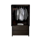 Armario de madera maciza de 2 puertas - 41x72x22
