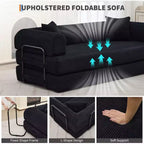 Sofá cama convertible 4 en 1, colchón de suelo plegable de pana sin armazón de 79 pulgadas con almohada, sofá biplaza sin montaje para apartamentos pequeños