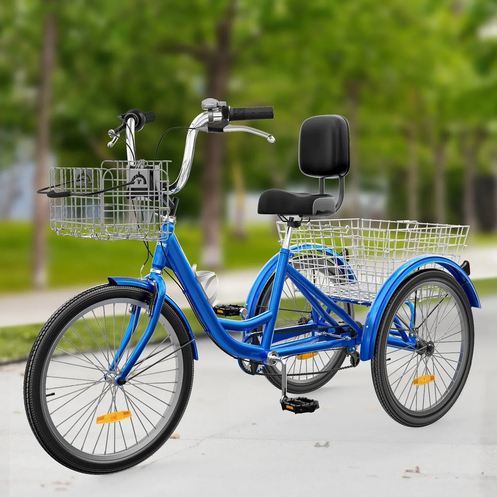 26-inch driewielige fiets voor volwassenen met 7 versnellingen