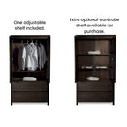Armario de madera maciza de 2 puertas - 41x72x22