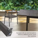 Okak aluminium eettafel voor patio, uitschuifbare tafel voor eetkamer en keuken