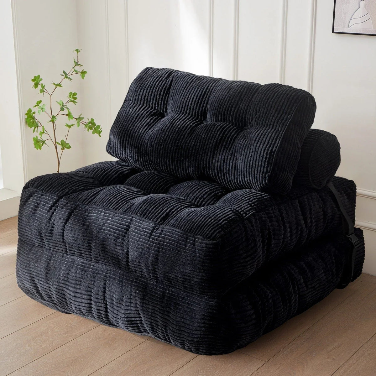 8 Cord-Sofa zum Zusammenklappen, Schlafsofa, Einzel