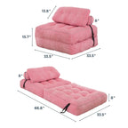 8 Cord-Sofa zum Zusammenklappen, Schlafsofa, Einzel
