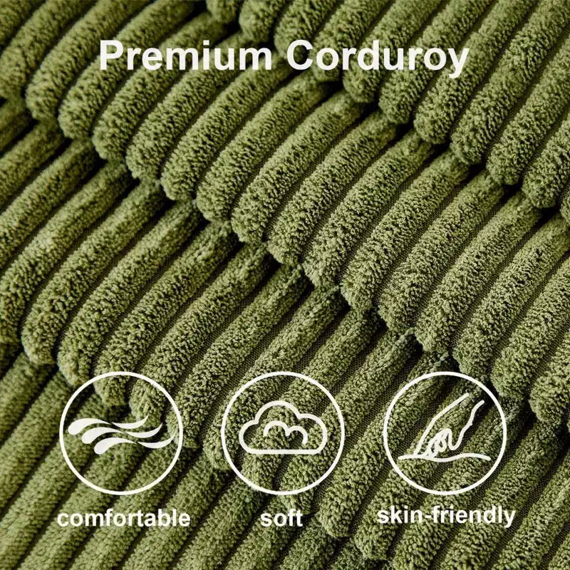 Sofá cama extraíble 2 en 1 Dyonery con chaise longue con almacenamiento, sofá seccional de pana C con puertos USB para sala de estar