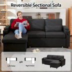 80 L-förmiges Schlafsofa, Schlafsofa mit ausziehbarem Bett, wendbares Schlafsofa