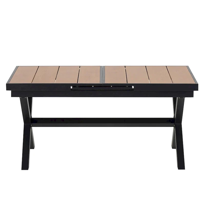 7-teiliges ausziehbares Esszimmer-Set mit ausziehbarem Tisch und 6 Armlehnstühlen
