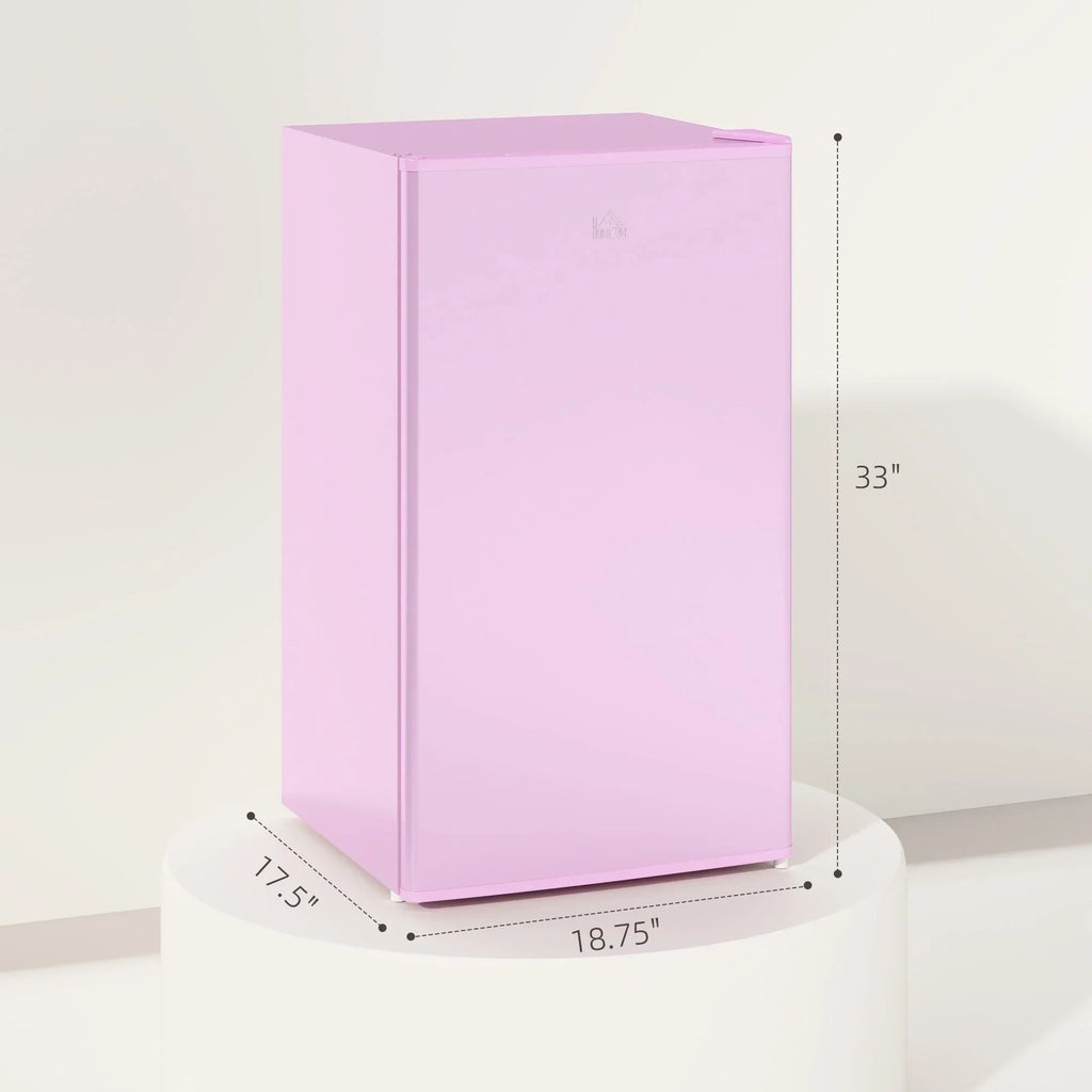 Mini-koelkast van 3,2 kubieke voet met vriezer, compacte koelkast met één deur en instelbare thermostaat voor de slaapkamer