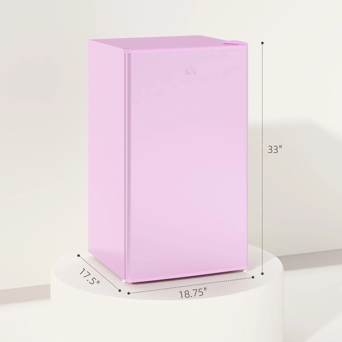 Mini-koelkast van 3,2 kubieke voet met vriezer, compacte koelkast met één deur en instelbare thermostaat voor de slaapkamer