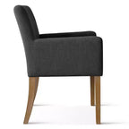 6er-Set gepolsterte Esszimmerstühle mit Armlehnen, moderne Leinen-Sessel mit Holzbeinen, Akzentstühle für Esszimmer und Wohnzimmer – Panipeachy