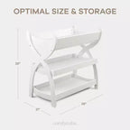 Comfy Cubs commode voor baby's - stevige houten constructie, tijdloze uitstraling met twee open planken voor babybenodigdheden